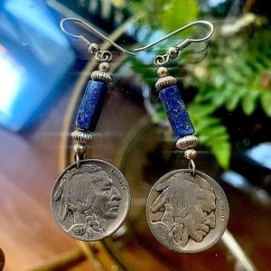 2/$60 🛍️✨ 925 silver Buffalo Nickle earrings